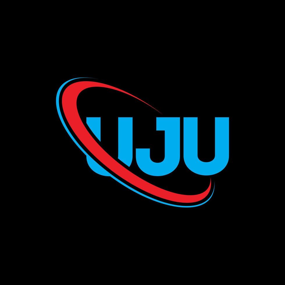 logo Uju. lettera uju. design del logo della lettera uju. iniziali logo uju collegate con cerchio e logo monogramma maiuscolo. tipografia uju per il marchio tecnologico, commerciale e immobiliare. vettore