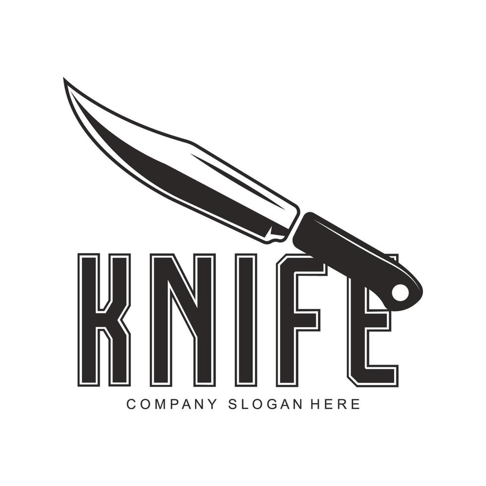 vettore di simbolo di logo del coltello da cucina delle pentole