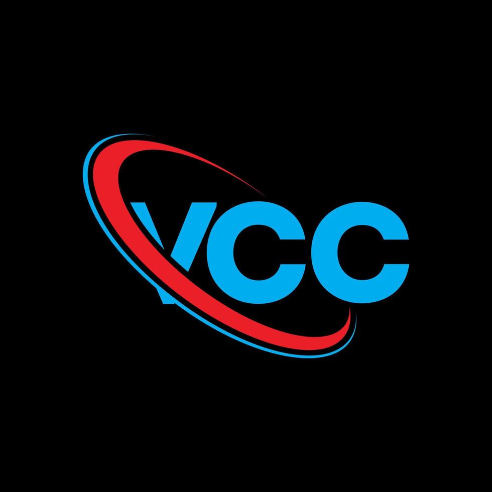 logo VCC. lettera vcc. design del logo della lettera vcc. iniziali logo vcc collegate con cerchio e logo monogramma maiuscolo. tipografia vcc per il marchio tecnologico, aziendale e immobiliare. vettore