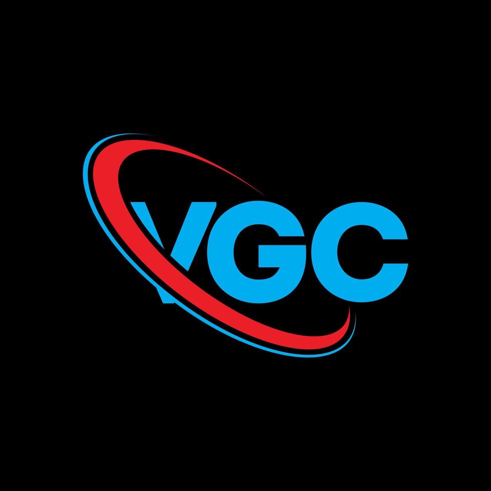 logo video. lettera vgc. disegno del logo della lettera vgc. iniziali vgc logo collegate con cerchio e logo monogramma maiuscolo. tipografia vgc per il marchio tecnologico, aziendale e immobiliare. vettore