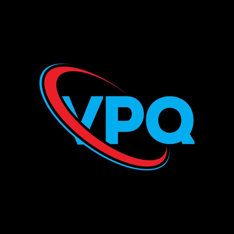 logo vpq. lettera vpq. design del logo della lettera vpq. iniziali vpq logo collegate con cerchio e logo monogramma maiuscolo. tipografia vpq per il marchio tecnologico, commerciale e immobiliare. vettore