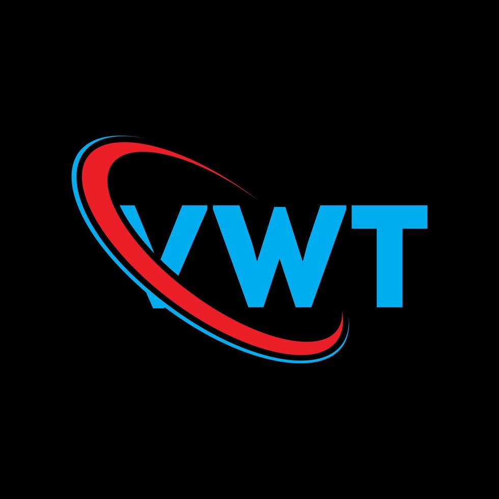 logo vwt. lettera vwt. design del logo della lettera vwt. iniziali logo vwt legate a cerchio e logo monogramma maiuscolo. tipografia vwt per il marchio tecnologico, commerciale e immobiliare. vettore