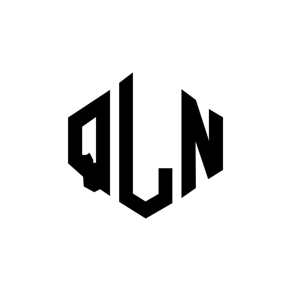 design del logo della lettera qln con forma poligonale. qln poligono e design del logo a forma di cubo. qln modello di logo vettoriale esagonale colori bianco e nero. monogramma qln, logo aziendale e immobiliare.