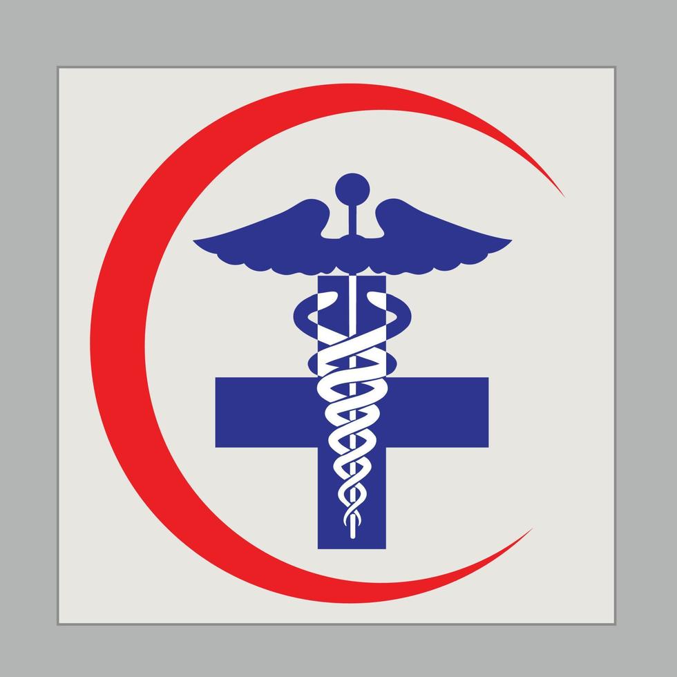 logo medico icona sanitaria ospedale vettore