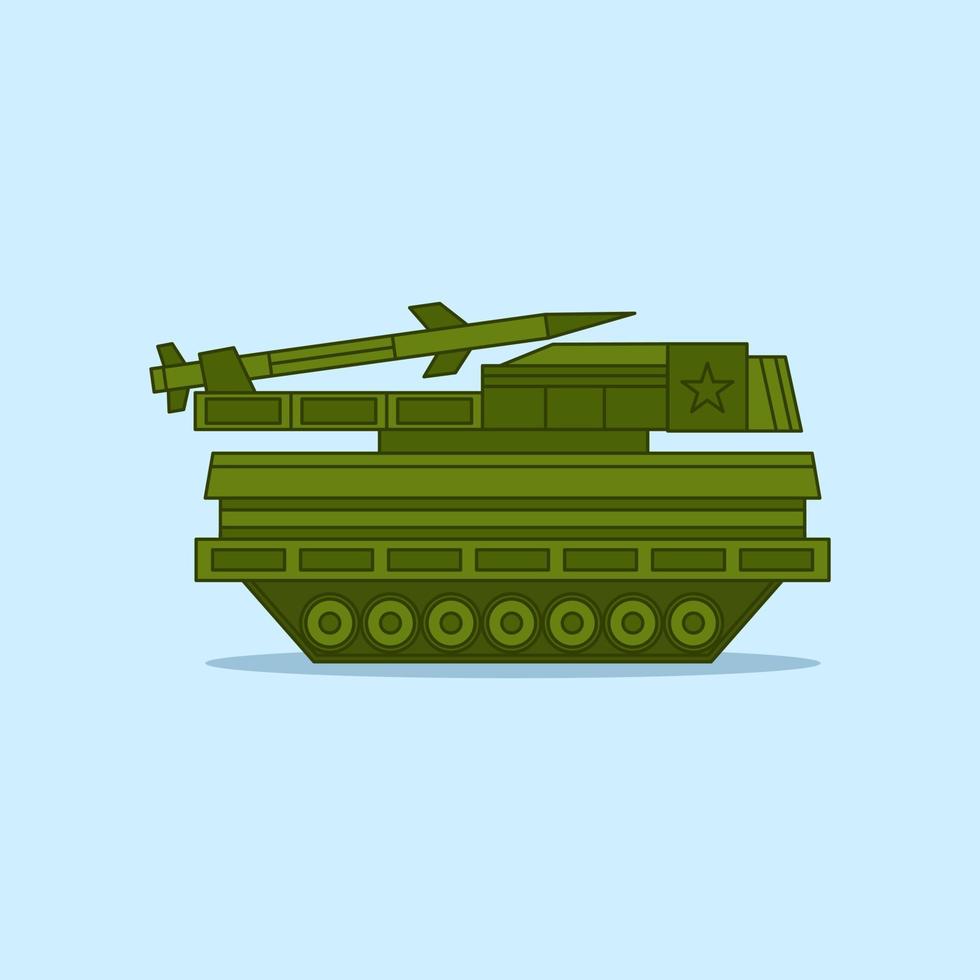illustrazione vettoriale del moderno carro armato per la guerra mondiale