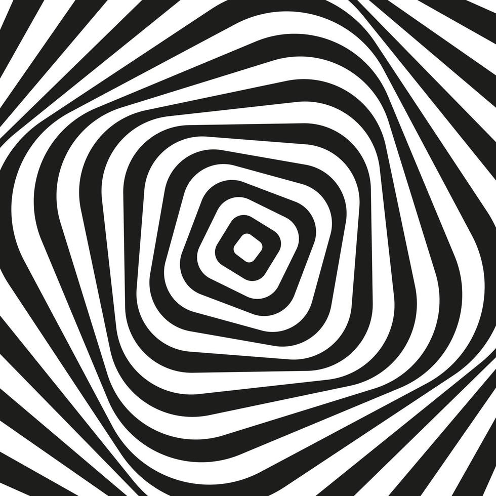 sfondo psichedelico astratto con effetto illusione ottica vettore