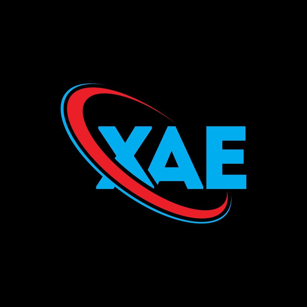 logo xae. lettera xae. design del logo della lettera xae. iniziali xae logo collegate con cerchio e logo monogramma maiuscolo. tipografia xae per il marchio tecnologico, commerciale e immobiliare. vettore