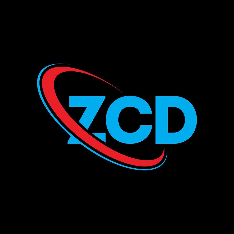 logo zcd. lettera zcd. design del logo della lettera zcd. iniziali zcd logo collegate con cerchio e logo monogramma maiuscolo. tipografia zcd per il marchio tecnologico, commerciale e immobiliare. vettore