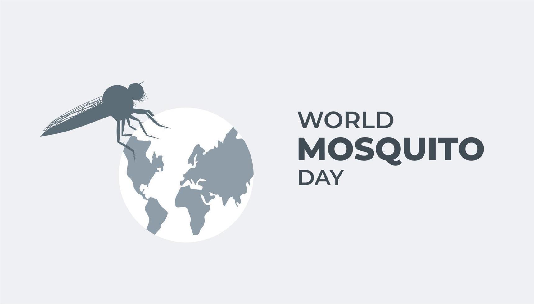 illustrazione vettoriale dell'evento di sfondo del poster della giornata mondiale della zanzara per aumentare la consapevolezza sulla malaria