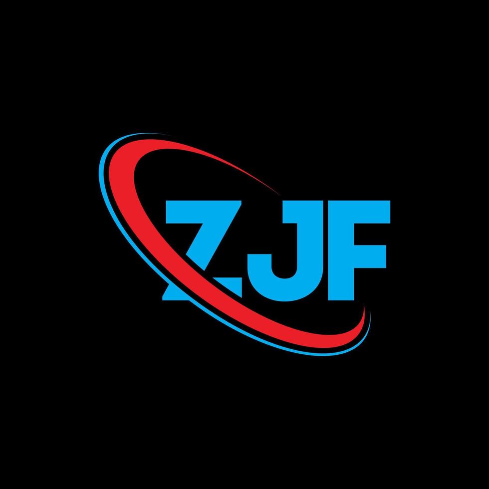 logo zjf. lettera zjf. design del logo della lettera zjf. iniziali zjf logo collegate con cerchio e logo monogramma maiuscolo. tipografia zjf per il marchio tecnologico, commerciale e immobiliare. vettore