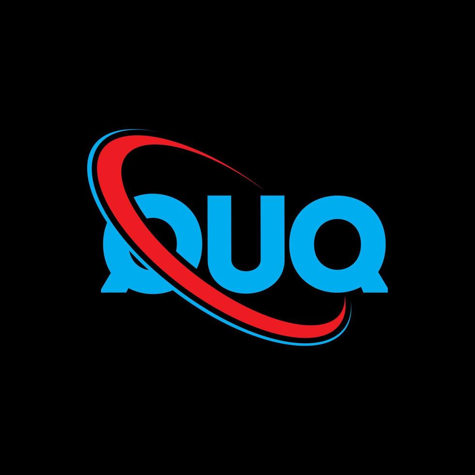 quq logo. lettera qq. design del logo della lettera quq. iniziali quq logo collegate con cerchio e logo monogramma maiuscolo. tipografia quq per il marchio tecnologico, aziendale e immobiliare. vettore