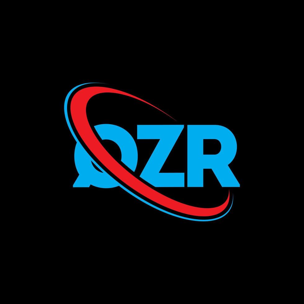 logo qzr. lettera qzr. design del logo della lettera qzr. iniziali logo qzr collegate con cerchio e logo monogramma maiuscolo. tipografia qzr per il marchio tecnologico, commerciale e immobiliare. vettore
