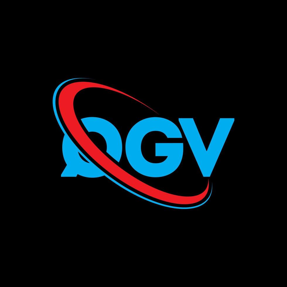 logo qgv. lettera qgv. design del logo della lettera qgv. iniziali qgv logo collegate con cerchio e logo monogramma maiuscolo. tipografia qgv per il marchio tecnologico, commerciale e immobiliare. vettore