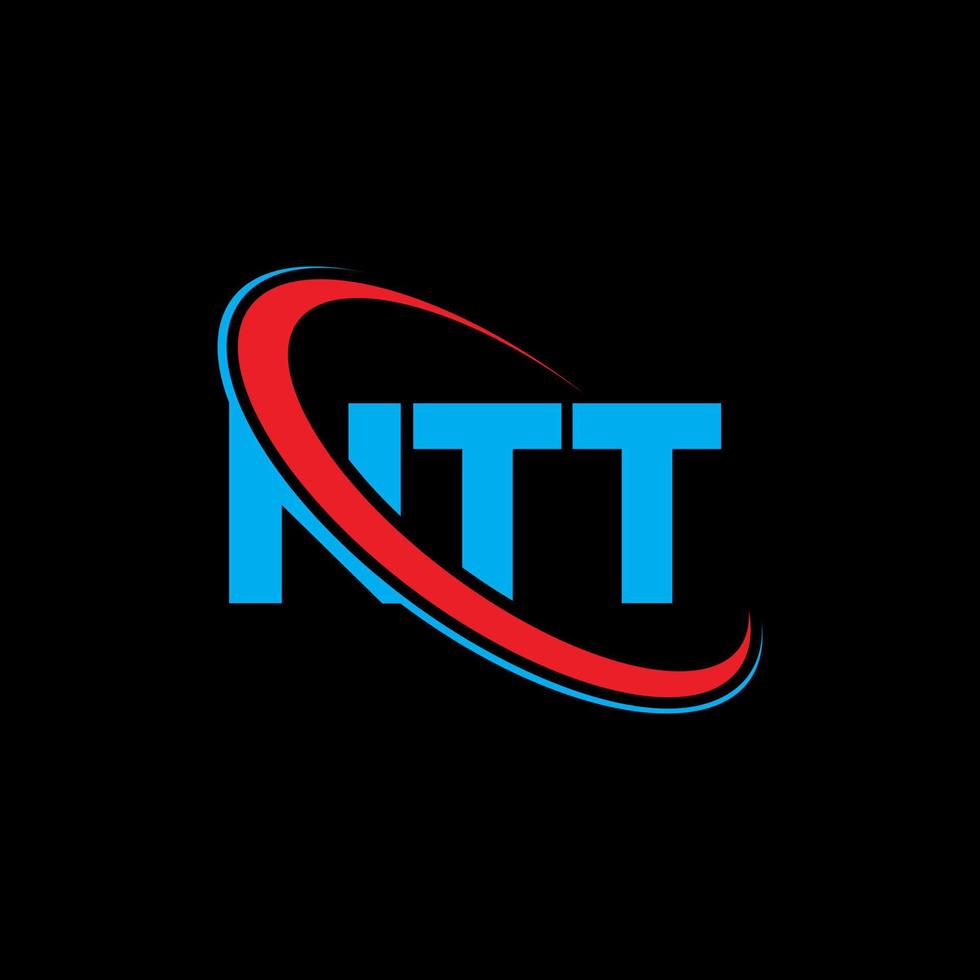 tt logo. ntt lettera. design del logo della lettera ntt. iniziali logo ntt collegate con cerchio e logo monogramma maiuscolo. tipografia ntt per il marchio tecnologico, commerciale e immobiliare. vettore