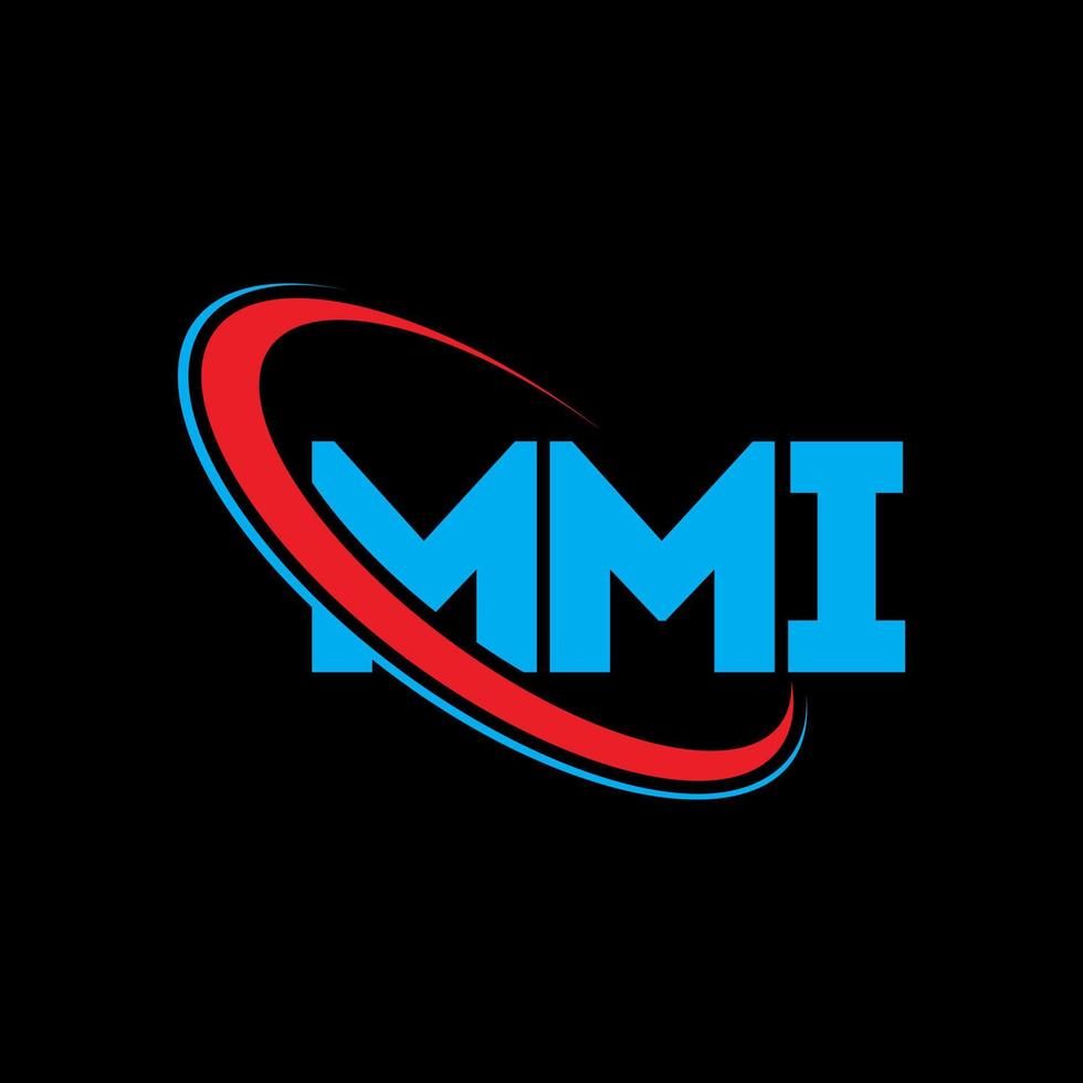 logo mmi. mmm lettera. disegno del logo della lettera mmi. iniziali logo mmi legate da cerchio e logo monogramma maiuscolo. tipografia mmi per il marchio tecnologico, commerciale e immobiliare. vettore