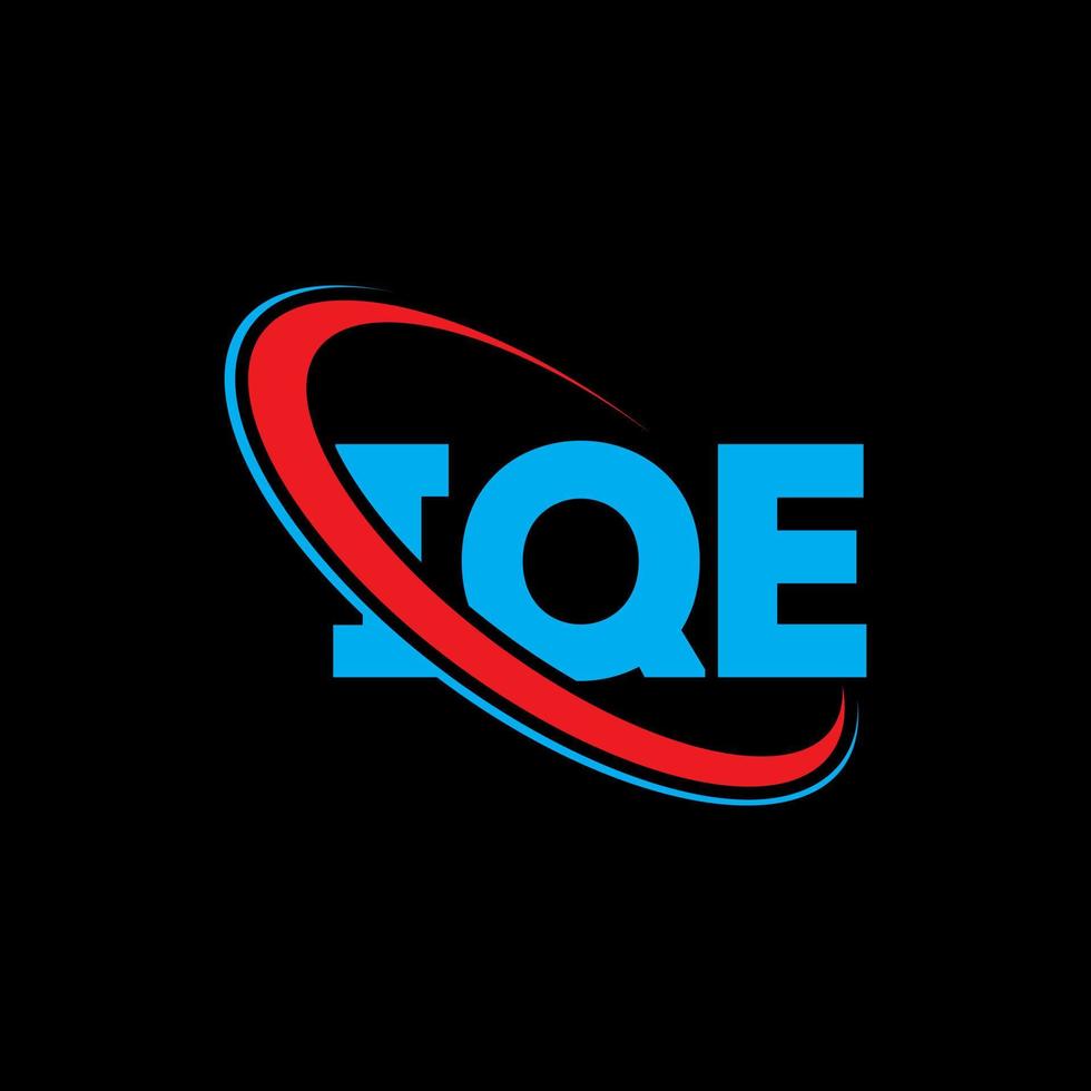 logo iqe. qe lettera. design del logo della lettera iqe. iniziali logo iqe collegate con cerchio e logo monogramma maiuscolo. tipografia iqe per il marchio tecnologico, commerciale e immobiliare. vettore