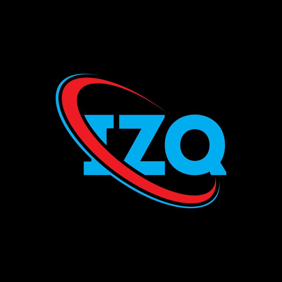 logo izq. lettera izq. design del logo della lettera izq. iniziali izq logo collegate con cerchio e logo monogramma maiuscolo. tipografia izq per il marchio tecnologico, commerciale e immobiliare. vettore