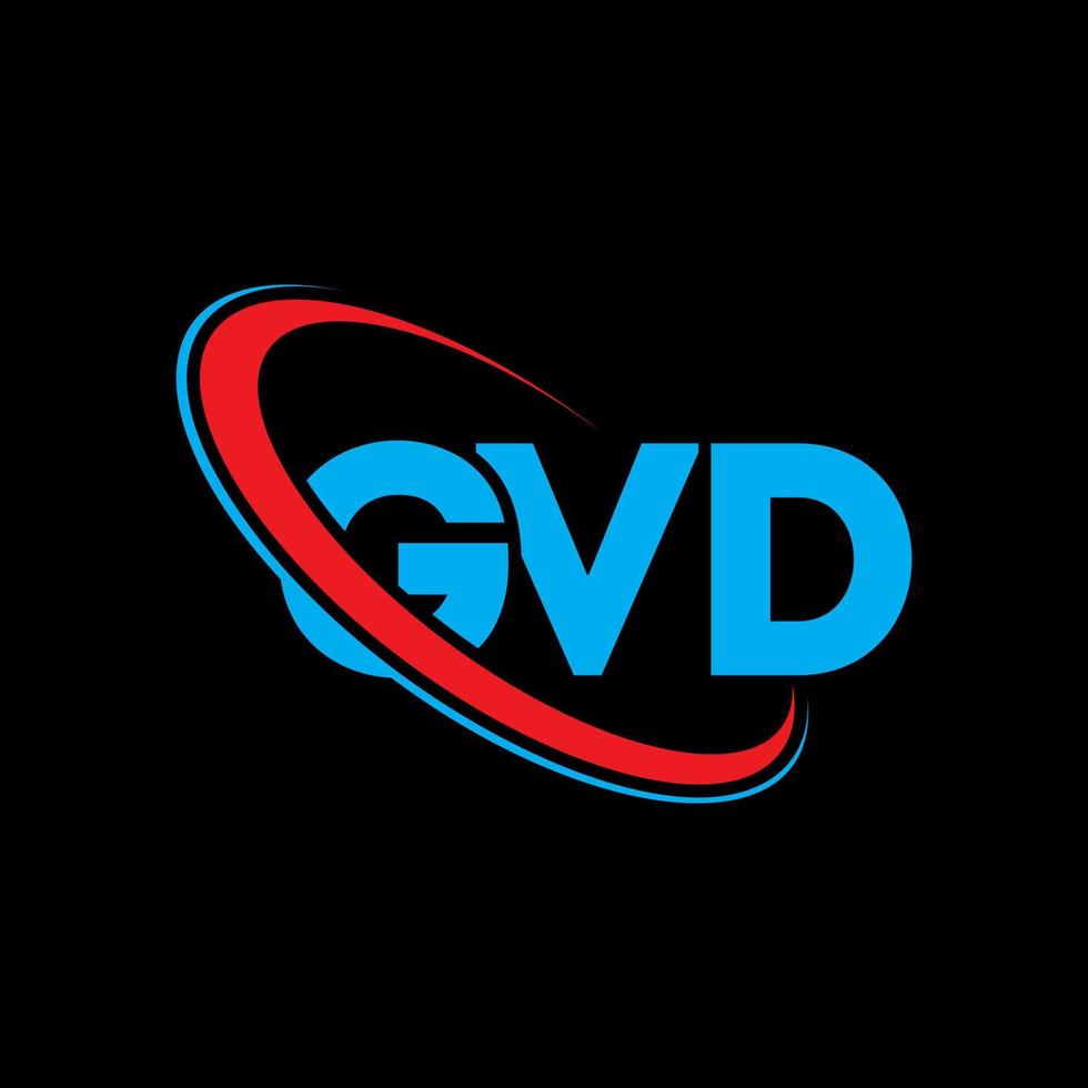 logo gvd. lettera gvd. design del logo della lettera gvd. iniziali logo gvd legate a cerchio e logo monogramma maiuscolo. tipografia gvd per il marchio tecnologico, commerciale e immobiliare. vettore