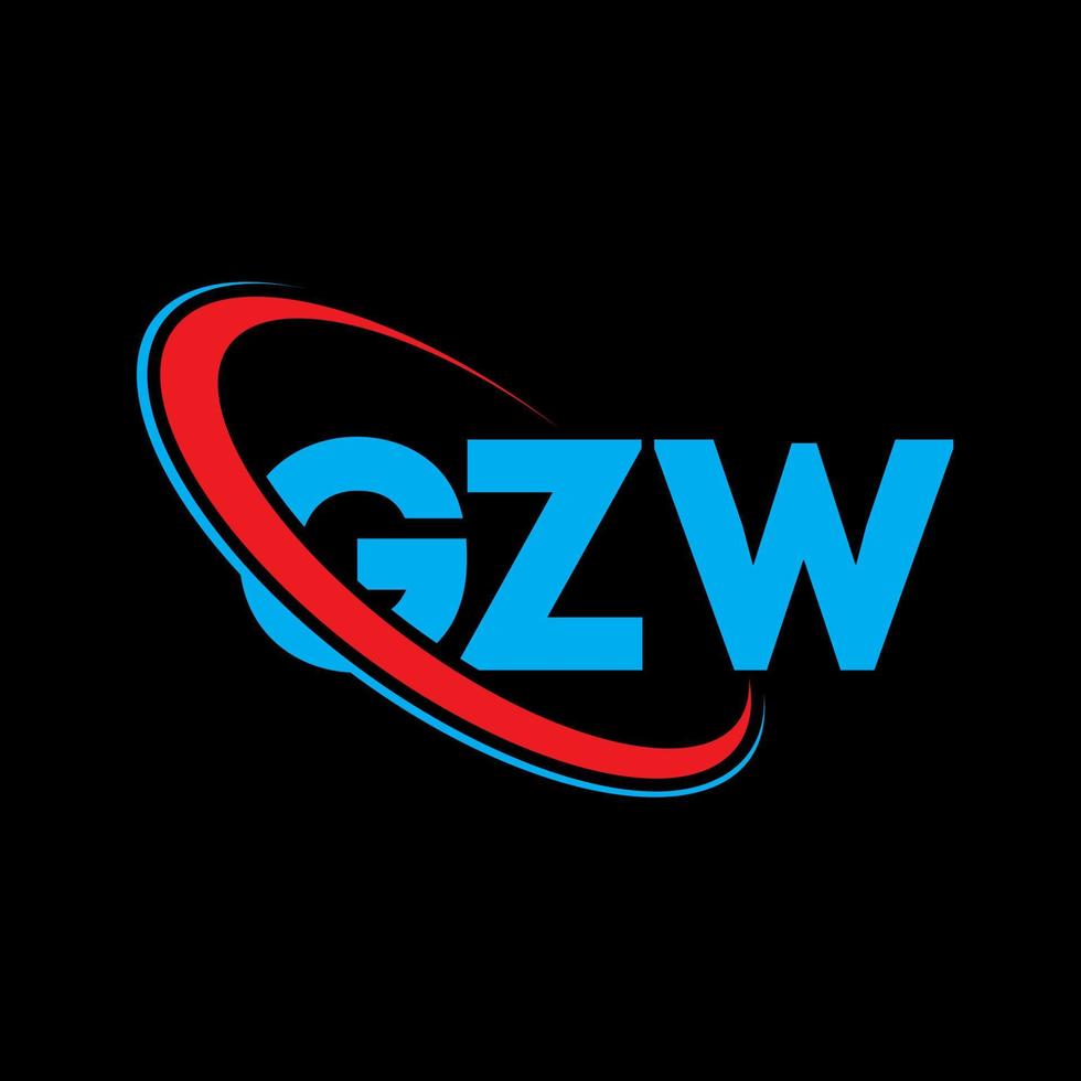 logo gzw. lettera gzw. design del logo della lettera gzw. iniziali gzw logo collegate con cerchio e logo monogramma maiuscolo. tipografia gzw per il marchio tecnologico, commerciale e immobiliare. vettore