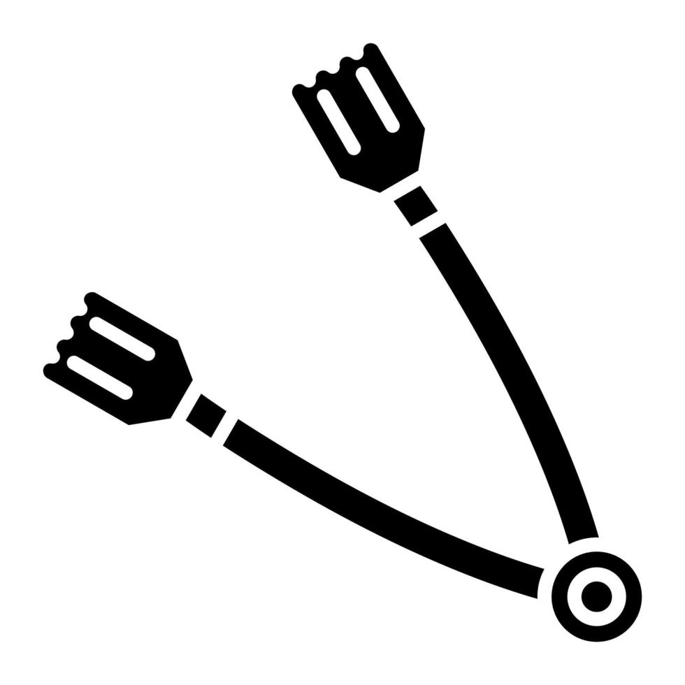 icona del glifo delle pinze vettore