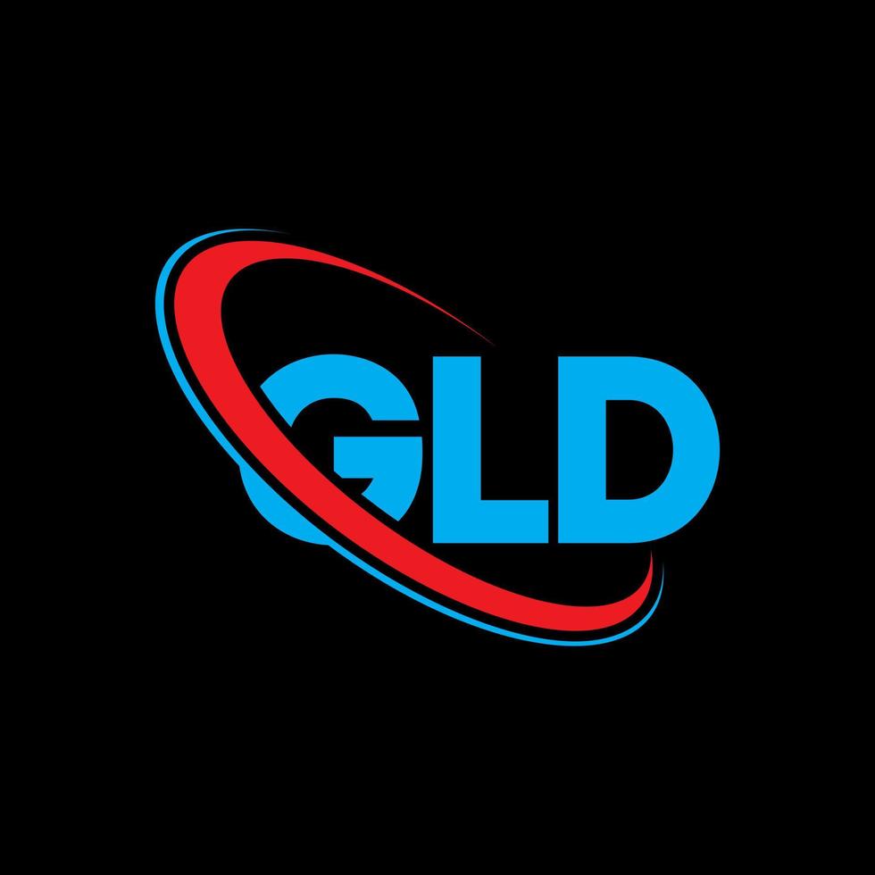 gd logo. lettera d'oro. design del logo della lettera gld. iniziali gld logo collegate a cerchio e logo monogramma maiuscolo. tipografia gld per il marchio tecnologico, commerciale e immobiliare. vettore