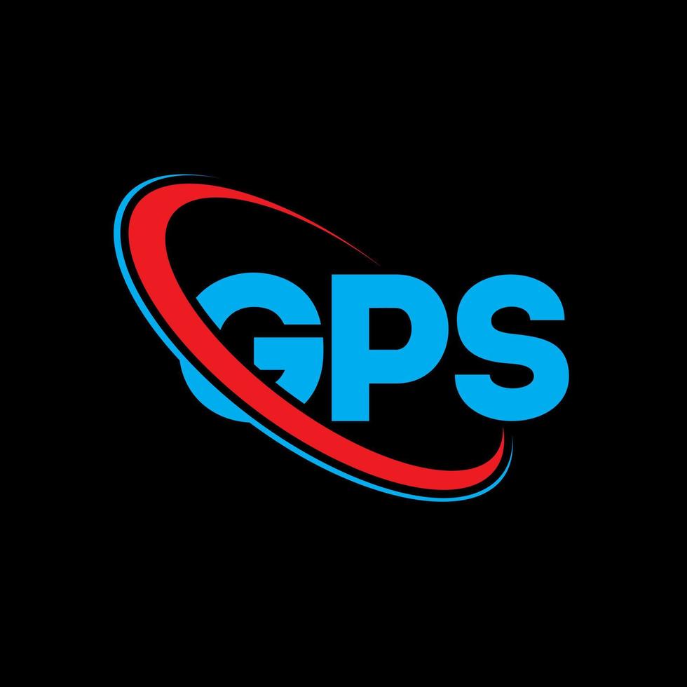 logo gps. lettera gps. design del logo della lettera gps. iniziali logo gps abbinate a cerchio e logo monogramma maiuscolo. tipografia gps per marchio tecnologico, commerciale e immobiliare. vettore