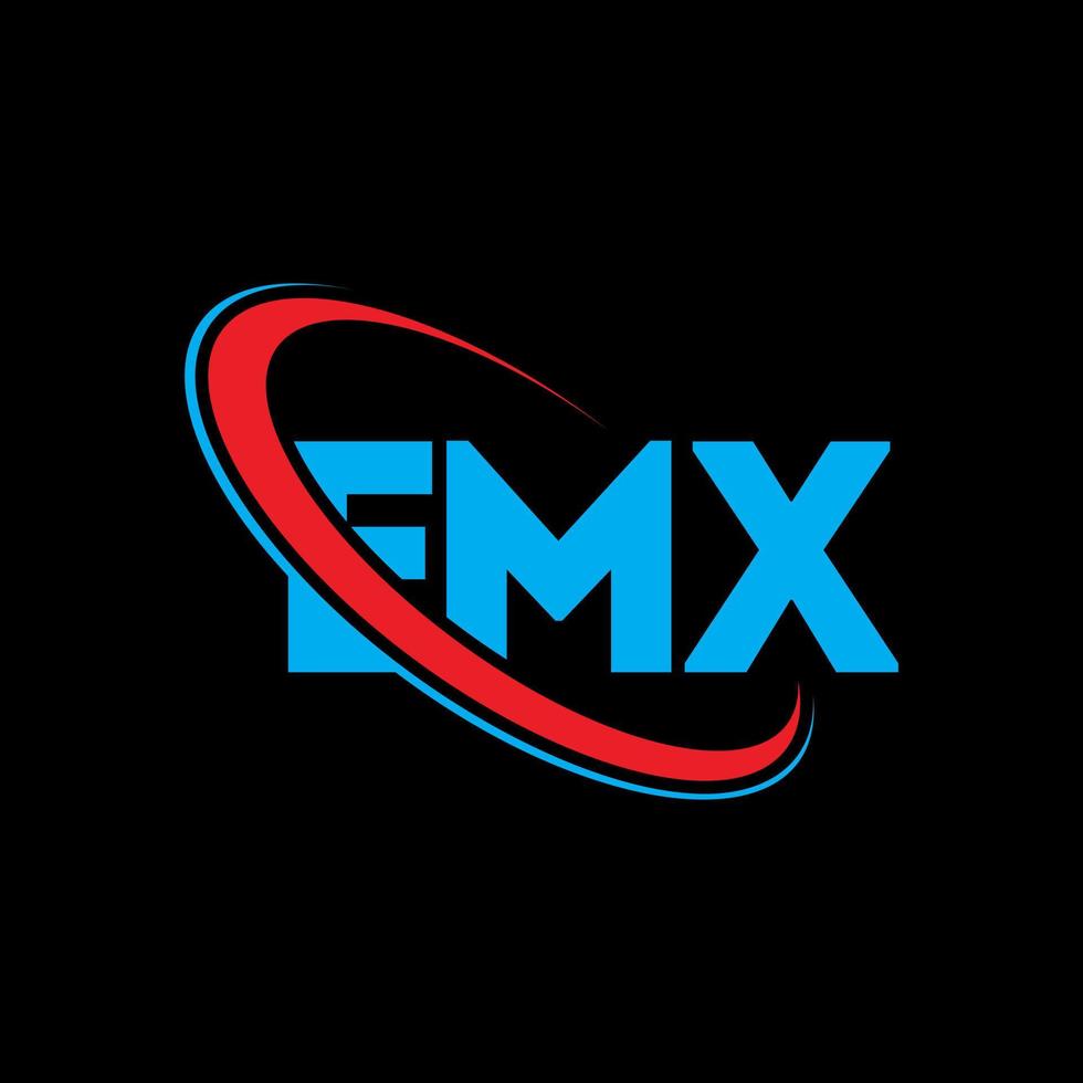 logo emx. lettera em. design del logo della lettera emx. iniziali logo emx collegate con cerchio e logo monogramma maiuscolo. tipografia emx per il marchio tecnologico, commerciale e immobiliare. vettore
