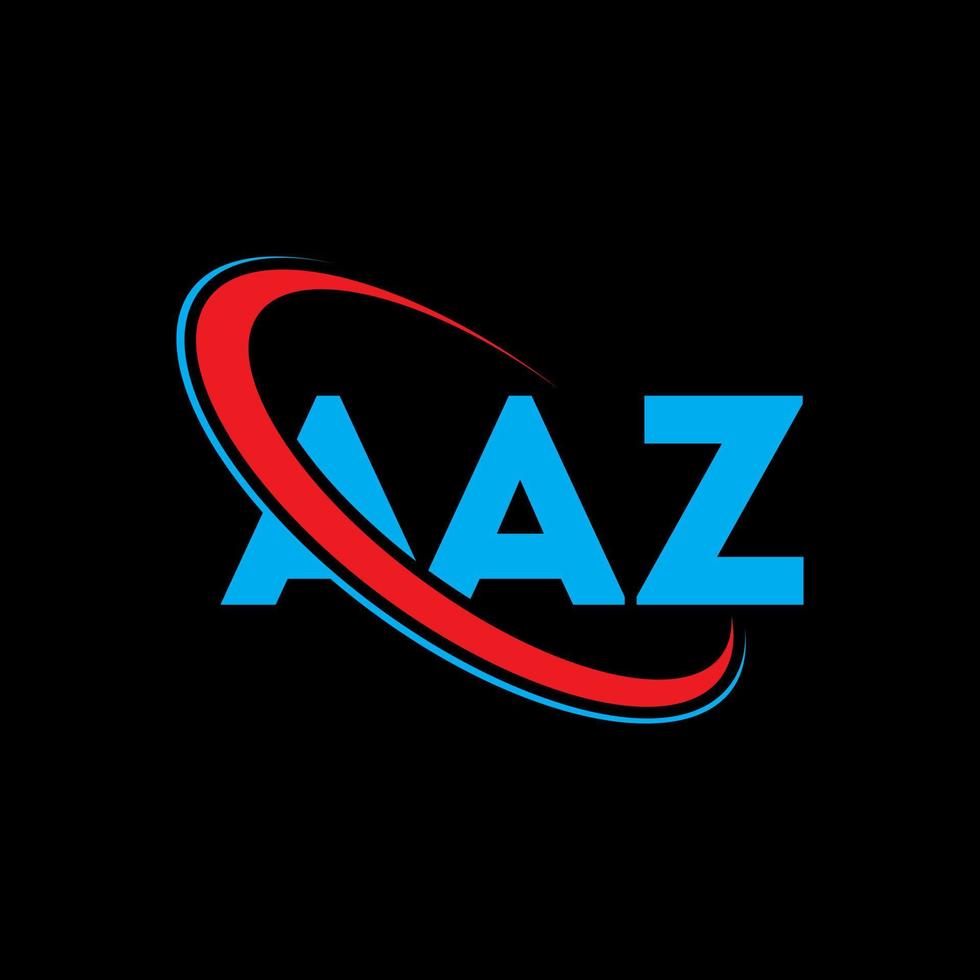 logo aaz. aaz lettera. design del logo della lettera aaz. iniziali del logo aaz collegate al cerchio e al logo del monogramma maiuscolo. tipografia aaz per il marchio tecnologico, commerciale e immobiliare. vettore