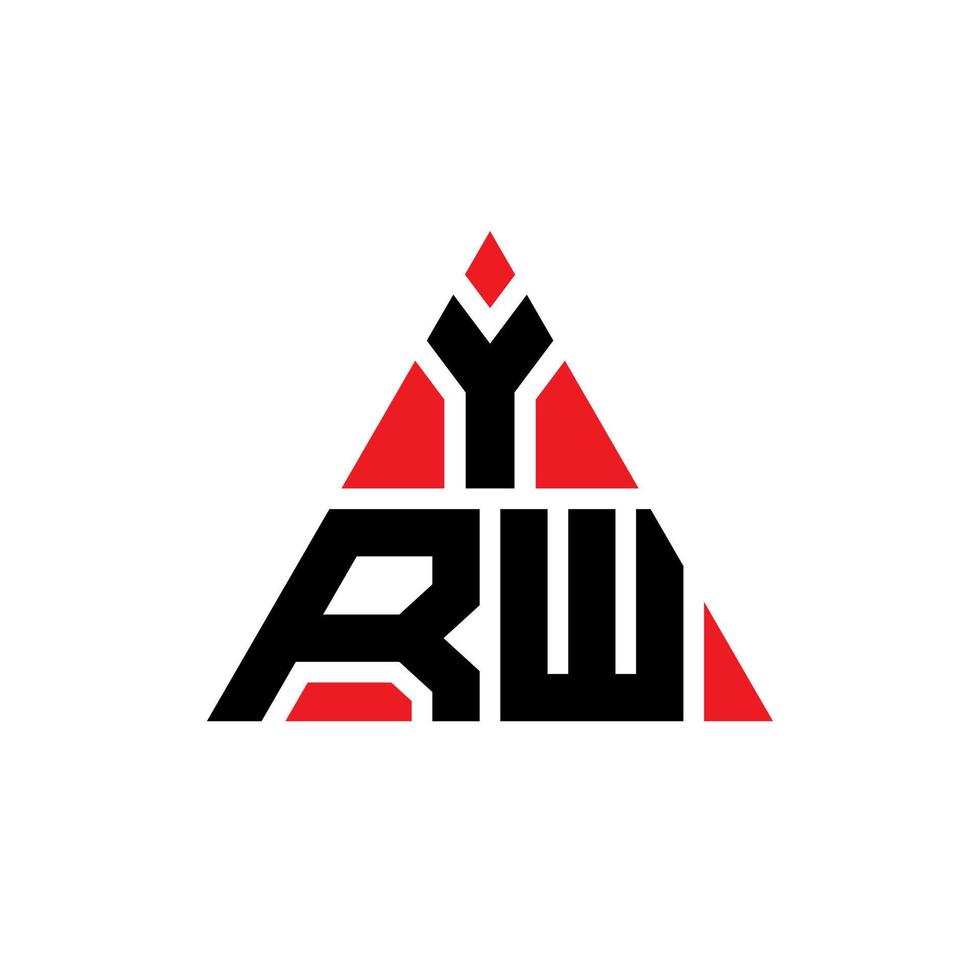 design del logo della lettera del triangolo yrw con forma triangolare. monogramma di design del logo del triangolo yrw. modello di logo vettoriale triangolo yrw con colore rosso. yrw logo triangolare logo semplice, elegante e lussuoso.