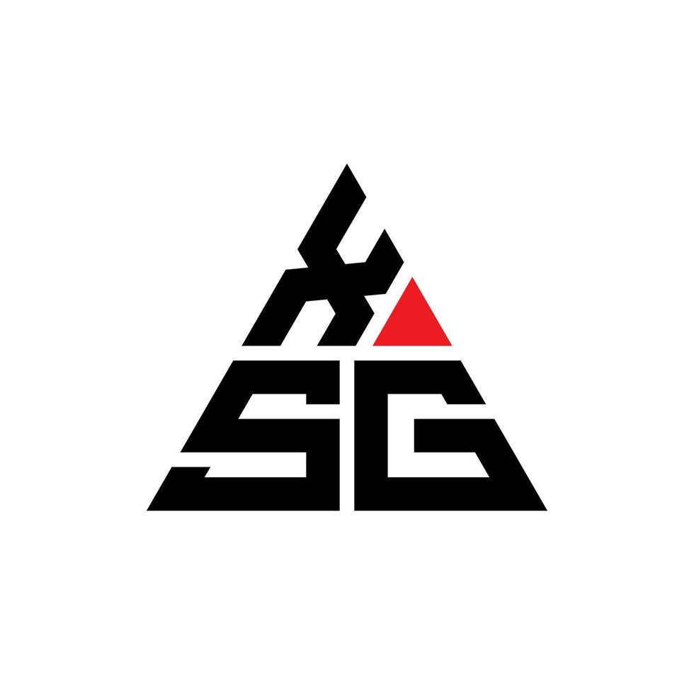 logo della lettera del triangolo xsg con forma triangolare. monogramma di design del logo del triangolo xsg. modello di logo vettoriale triangolo xsg con colore rosso. logo triangolare xsg logo semplice, elegante e lussuoso.