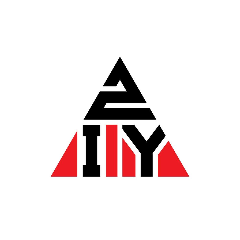 design del logo della lettera triangolo ziy con forma triangolare. ziy triangolo logo design monogramma. modello di logo vettoriale triangolo ziy con colore rosso. ziy logo triangolare logo semplice, elegante e lussuoso.