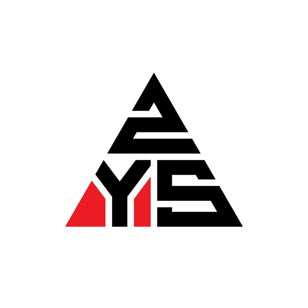 zys triangolo lettera logo design con forma triangolare. zys triangolo logo design monogramma. modello di logo vettoriale triangolo zys con colore rosso. zys logo triangolare logo semplice, elegante e lussuoso.