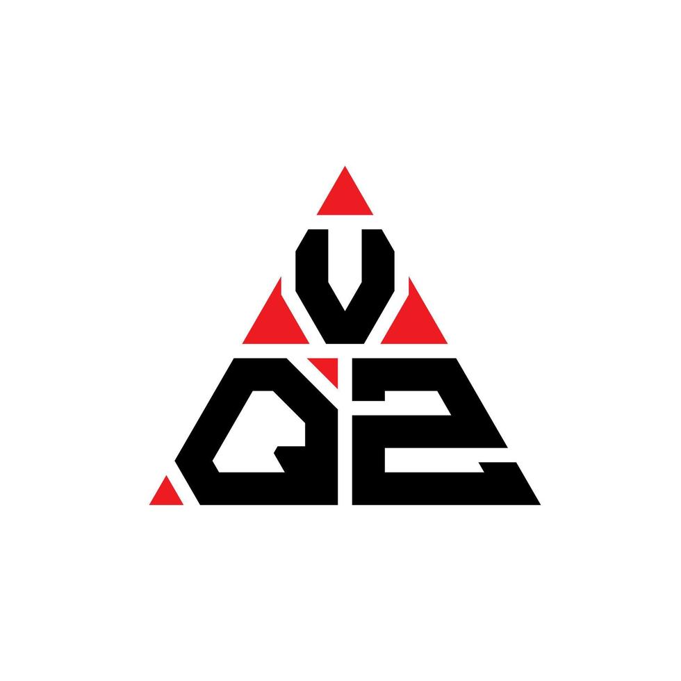design del logo della lettera del triangolo vqz con forma triangolare. monogramma di design del logo del triangolo vqz. modello di logo vettoriale triangolo vqz con colore rosso. logo triangolare vqz logo semplice, elegante e lussuoso.