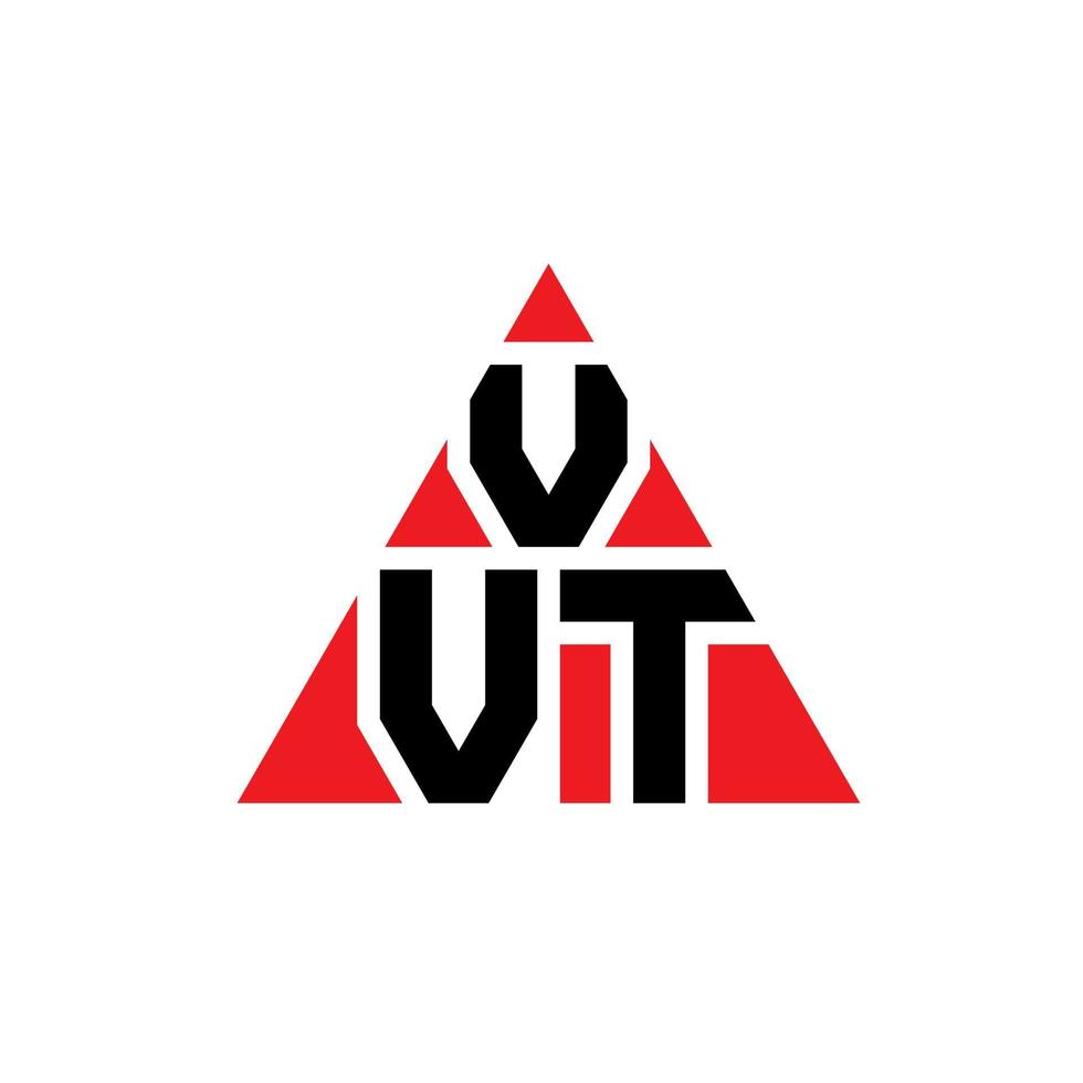 design del logo della lettera del triangolo vvt con forma triangolare. monogramma di design del logo del triangolo vvt. modello di logo vettoriale triangolo vvt con colore rosso. logo triangolare vvt logo semplice, elegante e lussuoso.
