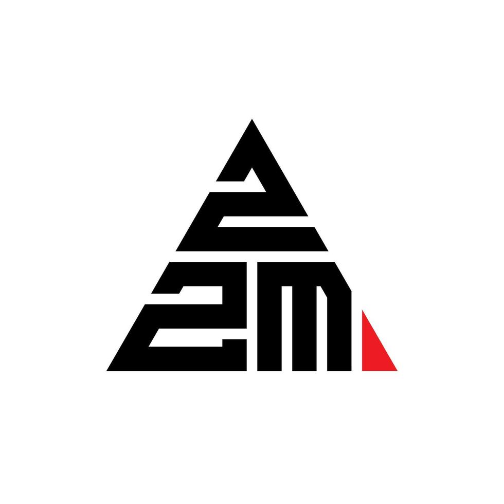 zzm triangolo logo lettera design con forma triangolare. zzm triangolo logo design monogramma. modello di logo vettoriale triangolo zzm con colore rosso. zzm logo triangolare logo semplice, elegante e lussuoso.