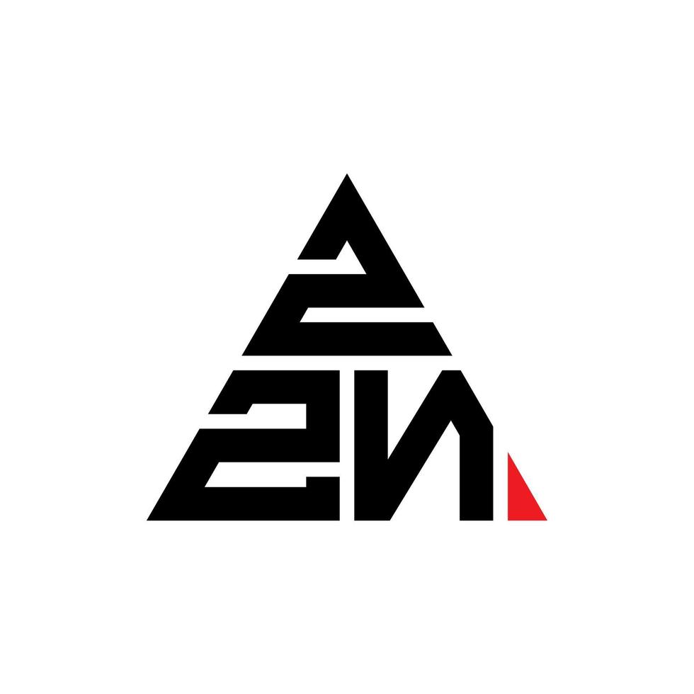 zzn triangolo logo design lettera con forma triangolare. zzn triangolo logo design monogramma. modello di logo vettoriale triangolo zzn con colore rosso. zzn logo triangolare logo semplice, elegante e lussuoso.