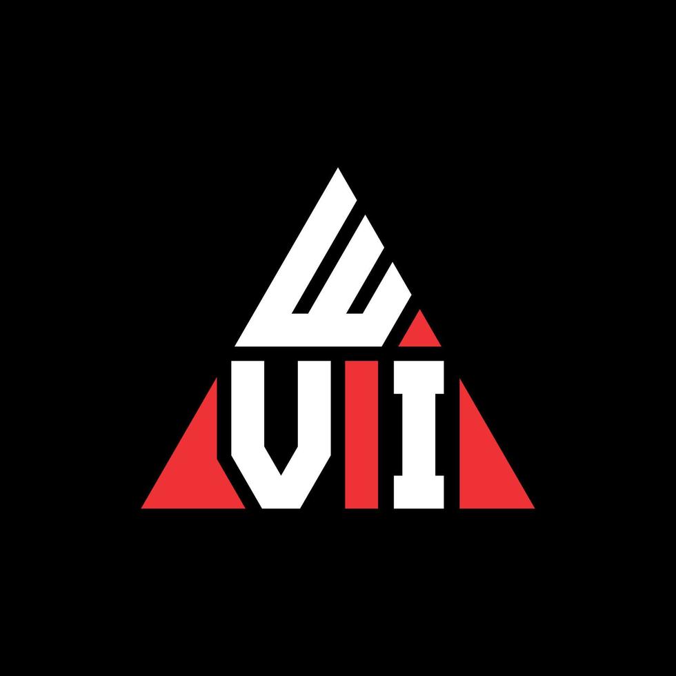 logo della lettera triangolare wvi con forma triangolare. wvi triangolo logo design monogramma. modello di logo vettoriale triangolo wvi con colore rosso. logo triangolare wvi logo semplice, elegante e lussuoso.