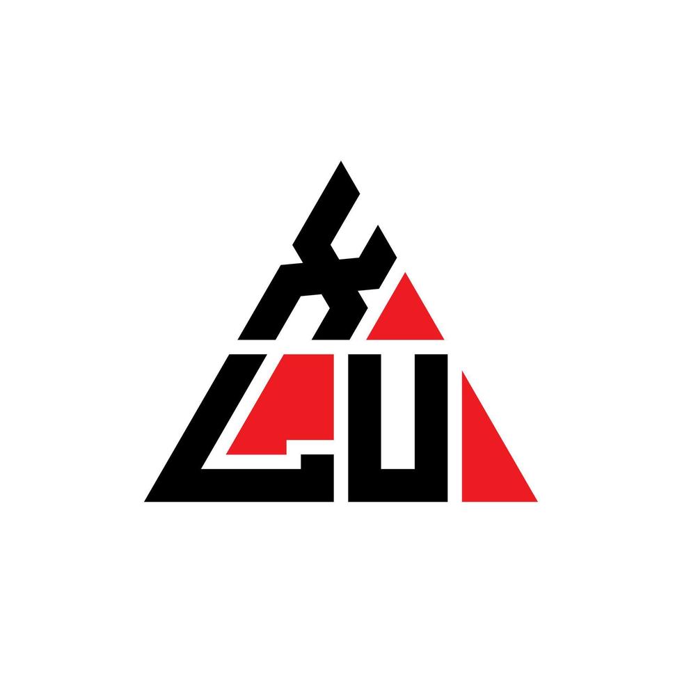 design del logo della lettera del triangolo xlu con forma triangolare. monogramma di design del logo del triangolo xlu. modello di logo vettoriale triangolo xlu con colore rosso. logo triangolare xlu logo semplice, elegante e lussuoso.