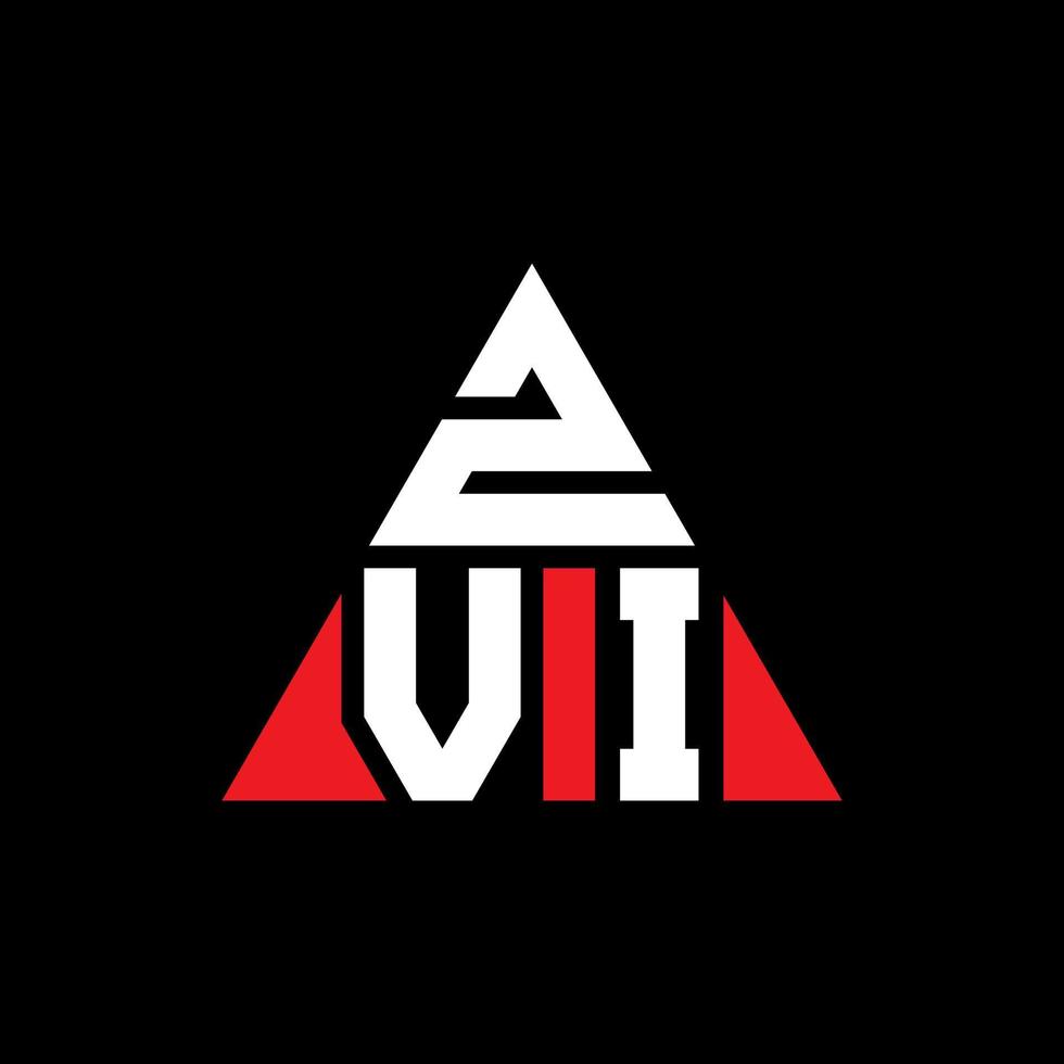 logo della lettera triangolare zvi con forma triangolare. zvi triangolo logo design monogramma. modello di logo vettoriale triangolo zvi con colore rosso. zvi logo triangolare logo semplice, elegante e lussuoso.