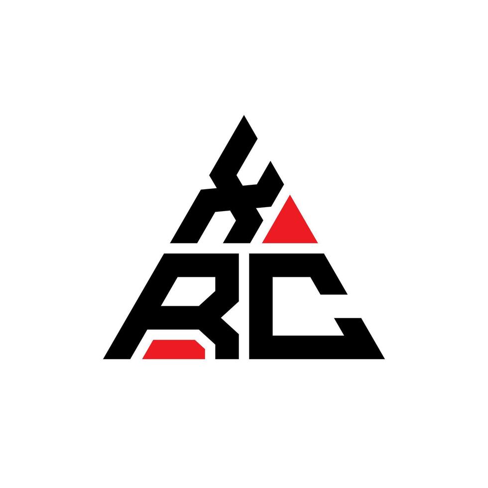 xrc triangolo logo lettera design con forma triangolare. monogramma di design del logo del triangolo xrc. modello di logo vettoriale triangolo xrc con colore rosso. logo triangolare xrc logo semplice, elegante e lussuoso.