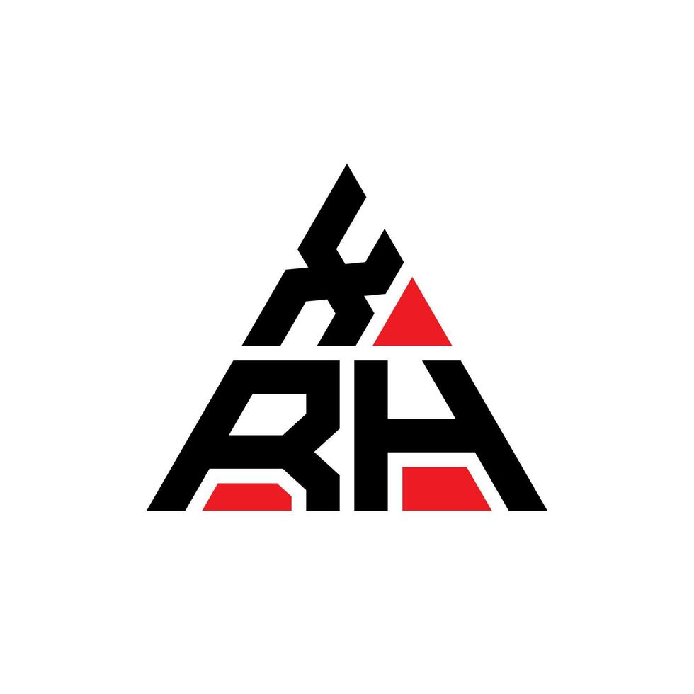 logo della lettera del triangolo xrh con forma triangolare. monogramma di design del logo del triangolo xrh. modello di logo vettoriale triangolo xrh con colore rosso. logo triangolare xrh logo semplice, elegante e lussuoso.