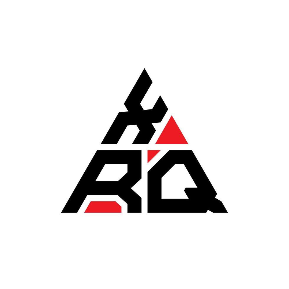 xrq triangolo logo design lettera con forma triangolare. monogramma di design del logo del triangolo xrq. modello di logo vettoriale triangolo xrq con colore rosso. logo triangolare xrq logo semplice, elegante e lussuoso.
