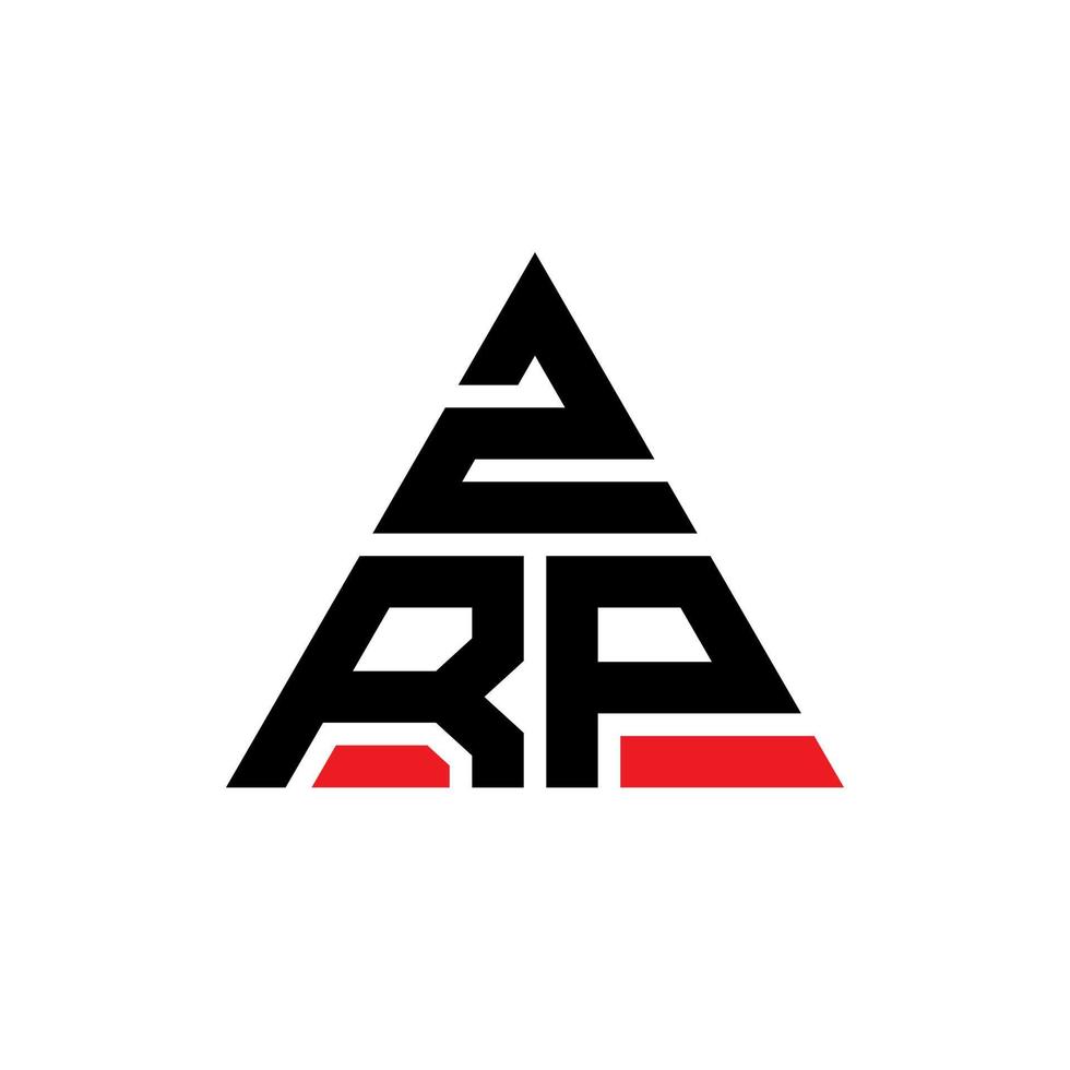 design del logo della lettera del triangolo zrp con forma triangolare. zrp triangolo logo design monogramma. modello di logo vettoriale triangolo zrp con colore rosso. logo triangolare zrp logo semplice, elegante e lussuoso.