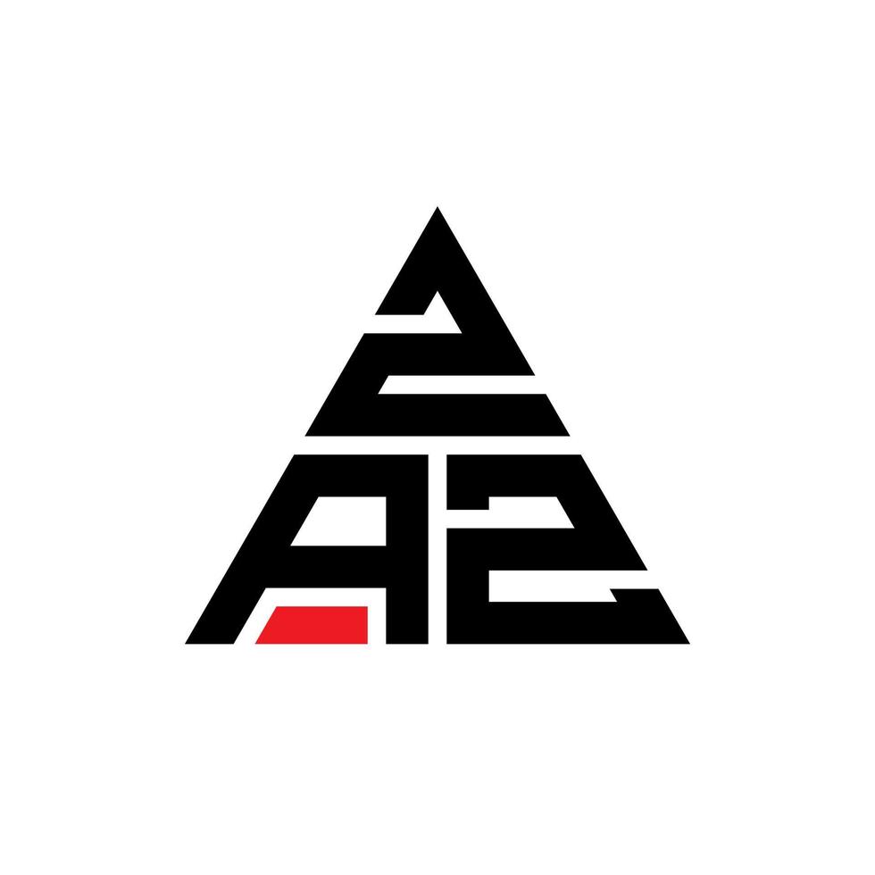 logo della lettera triangolare zaz con forma triangolare. monogramma di design del logo del triangolo zaz. modello di logo vettoriale triangolo zaz con colore rosso. logo triangolare zaz logo semplice, elegante e lussuoso.