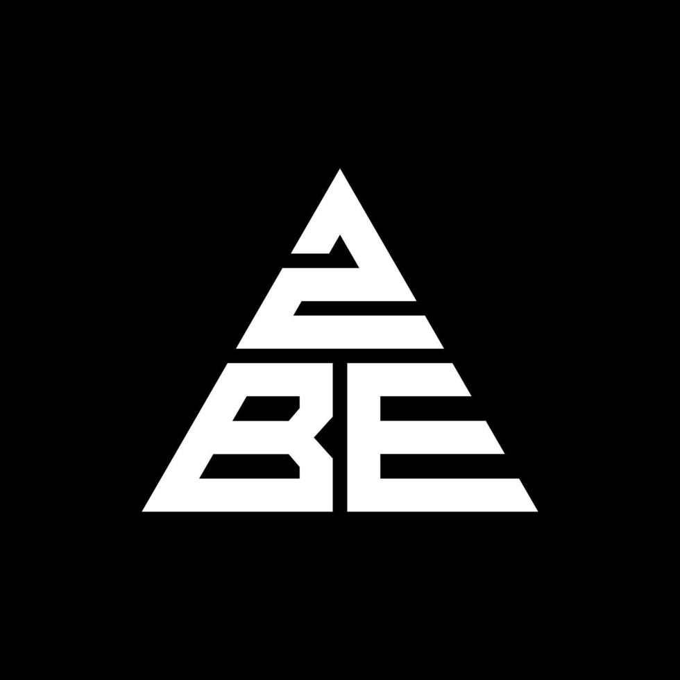 logo della lettera triangolare zbe con forma triangolare. zbe triangolo logo design monogramma. modello di logo vettoriale triangolo zbe con colore rosso. zbe logo triangolare logo semplice, elegante e lussuoso.