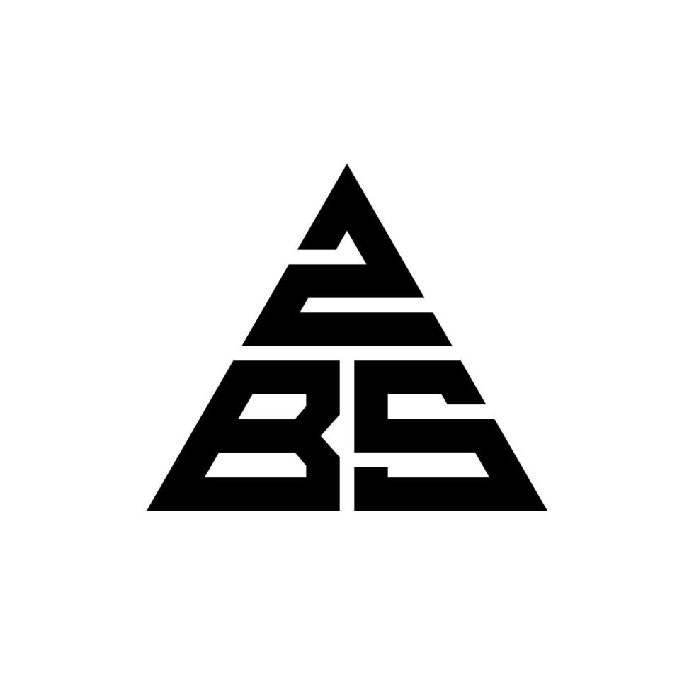 logo della lettera triangolare zbs con forma triangolare. zbs triangolo logo design monogramma. modello di logo vettoriale triangolo zbs con colore rosso. logo triangolare zbs logo semplice, elegante e lussuoso.