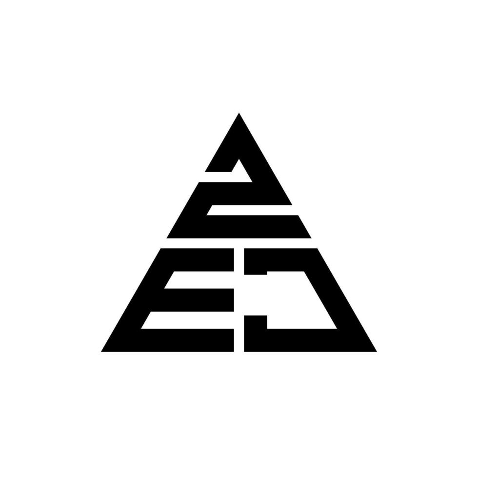 zej triangolo lettera logo design con forma triangolare. zej triangolo logo design monogramma. modello di logo vettoriale triangolo zej con colore rosso. zej logo triangolare logo semplice, elegante e lussuoso.