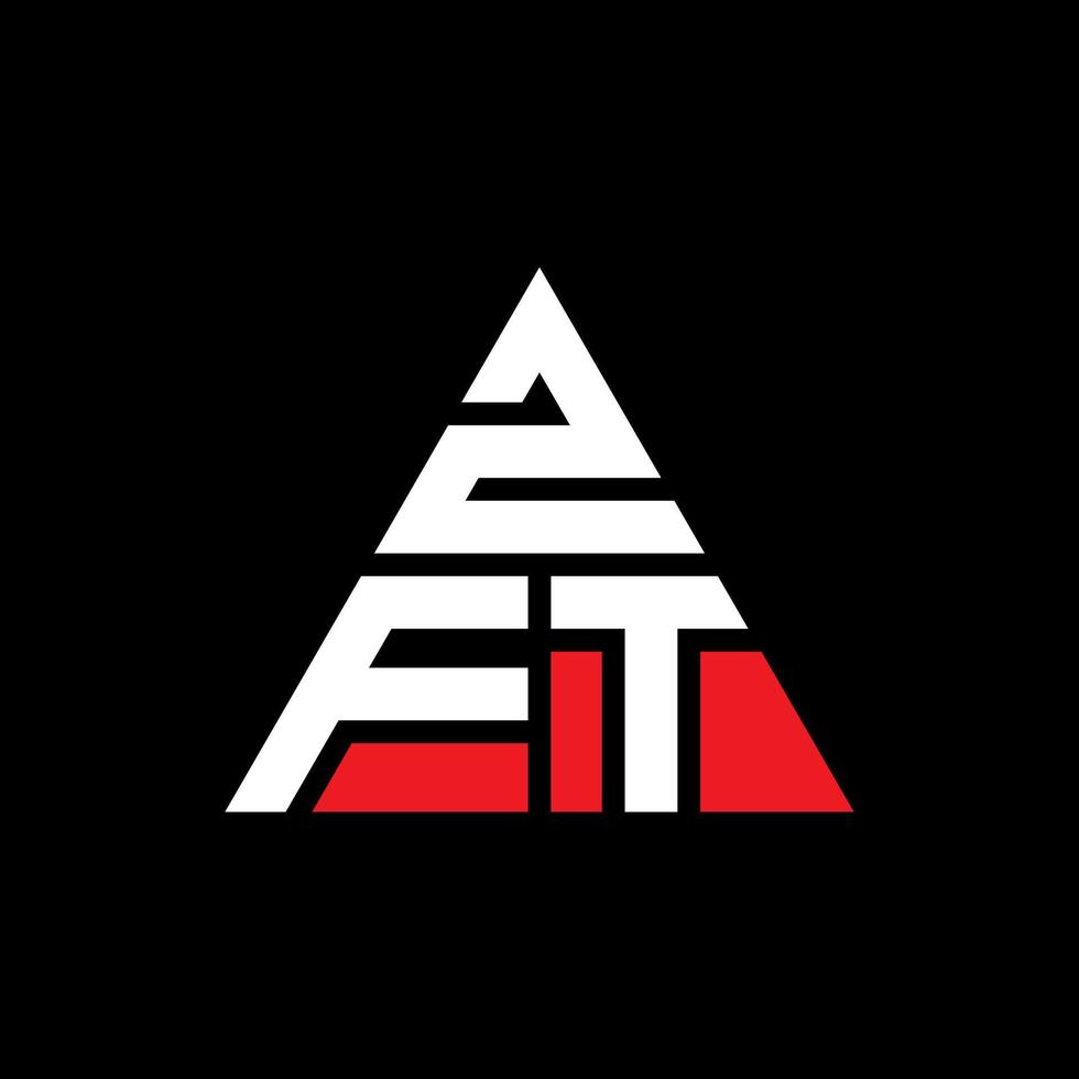logo della lettera triangolare zft con forma triangolare. zft triangolo logo design monogramma. modello di logo vettoriale triangolo zft con colore rosso. zft logo triangolare logo semplice, elegante e lussuoso.