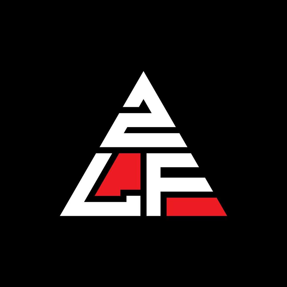 zlf triangolo logo design lettera con forma triangolare. zlf triangolo logo design monogramma. modello di logo vettoriale triangolo zlf con colore rosso. zlf logo triangolare logo semplice, elegante e lussuoso.