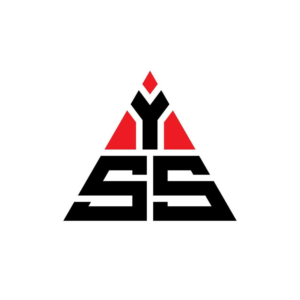 logo della lettera triangolo yss con forma triangolare. monogramma di design del logo del triangolo yss. modello di logo vettoriale triangolo yss con colore rosso. logo triangolare yss logo semplice, elegante e lussuoso.